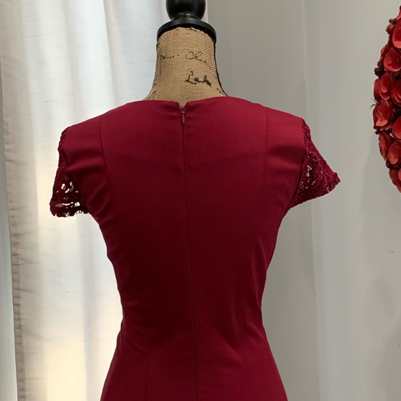Nanette Lepore burgundy dress size 10 - Picture 5 of 8